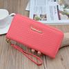 Kvinner Mote Håndvesker Kunstskinn Clutch Vesker Dame Elegant Mynt Veske Telefon Veske Merkedesign Lange lommebøker