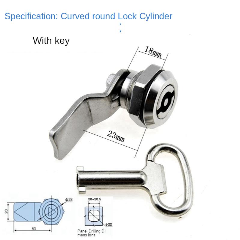 Stainless Steel Drawer Cabinet Lock Box Door Lock Triangle Key Cam Industrial Lock Cylinder Hardware Power Distribution Tool