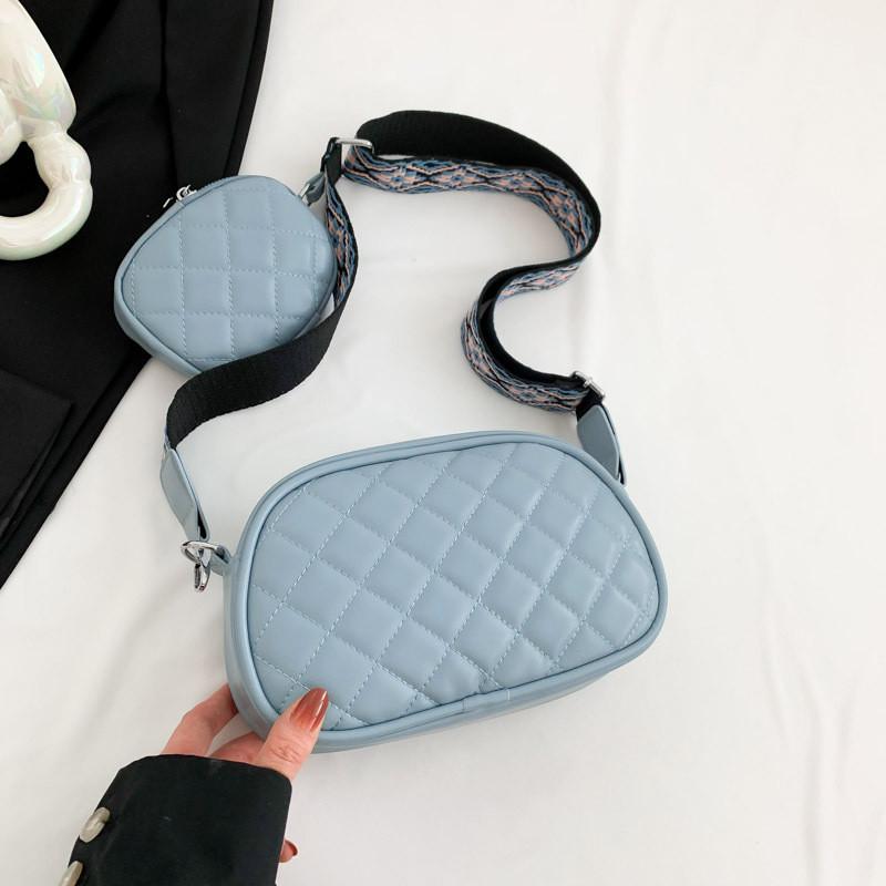 Стильная и модная весенняя новинка, повседневная маленькая сумка через плечо из ПУ синий