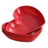 5/10Pcs Creative Love Fruit Plate Heart-shaped Nut Love Plate Red Love Plate  Home Party Use