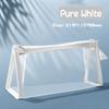 Transparent Pencil Case Large Capacity PU Clear Zipper Pen Bag Multi Layer Storage Organizer For Students Office School Stationery Use