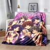 Clannad Anime Girl Character Flannel Throw Blanket, Soft Warm Blanket for Sofa Bed Home Decor