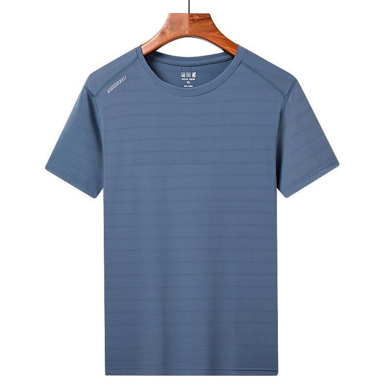 Men's & Women's Ultra-Thin Quick-Dry Ice Silk Short Sleeve Sports T-Shirt - Breathable, Sweat-Absorbent, High Elastic for Outdoor Use