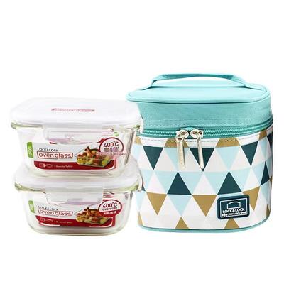 Lock & Lock Glasmatförvaringsset med Matsäck