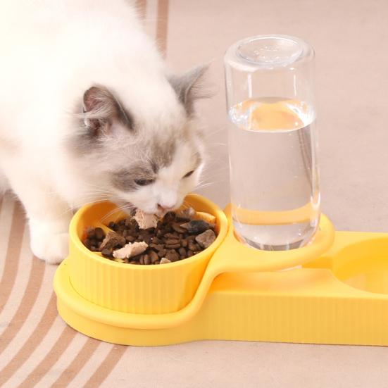 Dog Feeder Automatic Pet Water Dispenser Slow Feeder Bowl for Pets Anti-Choking Design Dry Wet Food Separation Bowl for Dog Cat