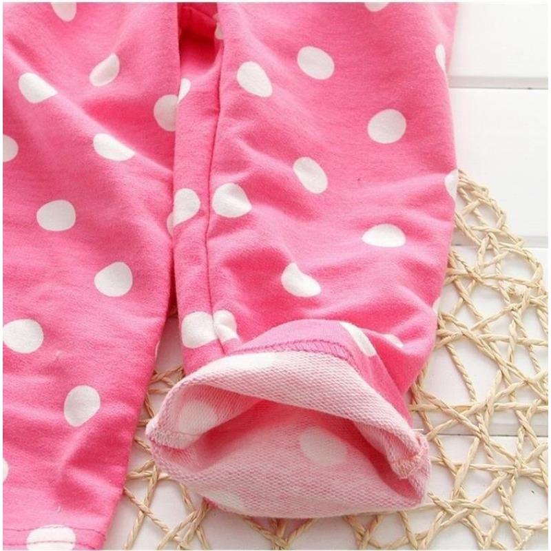 Polka Dot Baumwolle Baby Mädchen Sportkleidung Sets T-Shirt Hosen 2-teilige Outfits Anzüge