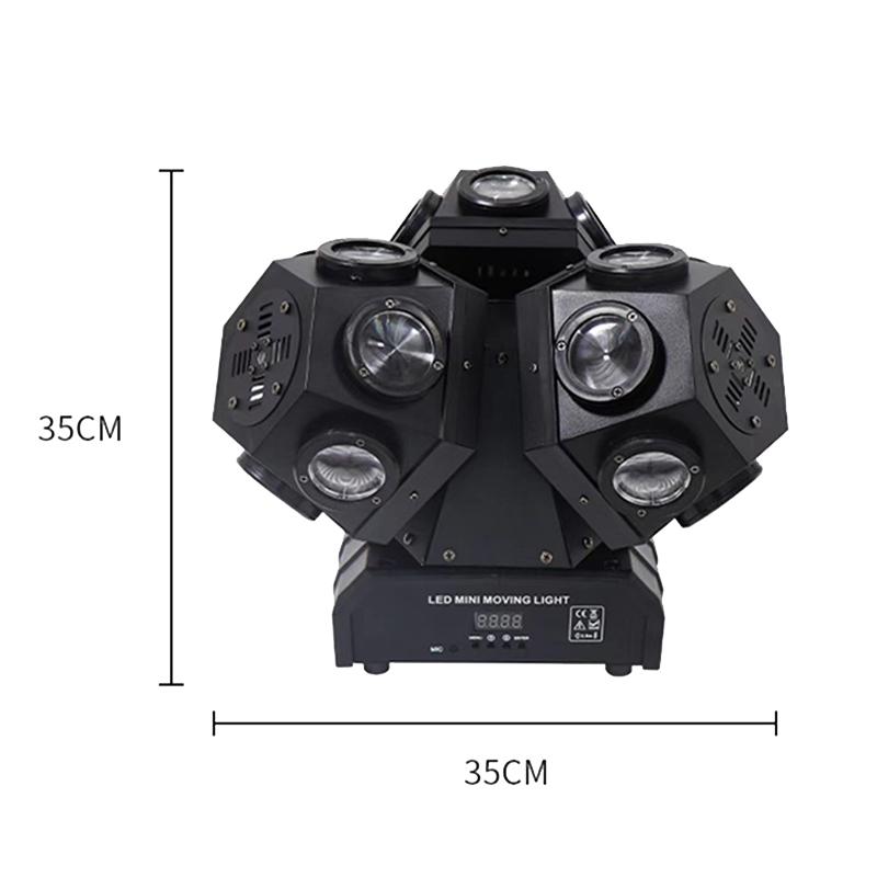 200W Stage Projector Three Heads RGBW 3in1 LED Laser Beam Rotating Moving Head Lights DMX512 for Nightclub Disco Party