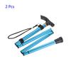 METERXITY 2-Piece Trekking Poles - Folding Hiking Walking Sticks with Telescopic Extender, Unisex, for Walking and Backpacking (33-37", Blue)