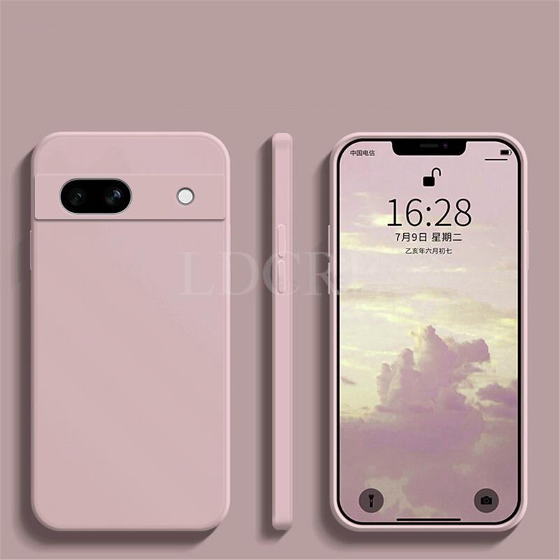 

Для Google Pixel 8A чехол жидкий силиконовый чехол для Pixel 8A 8 Pro 7 Pro 6 6A 7A чехол TPU Fundas защитный чехол Pixel 7A чехол For Pixel 7A розовый