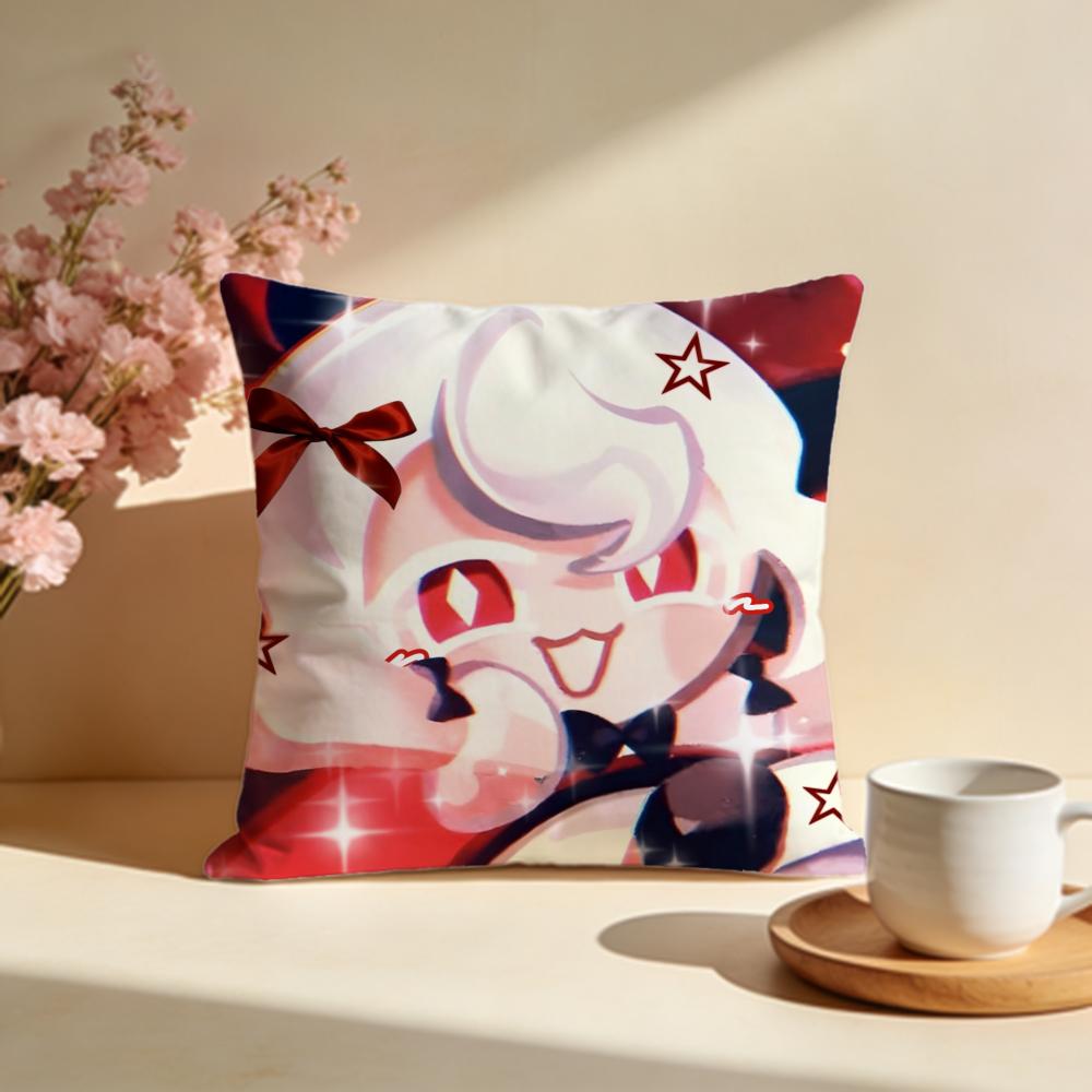 Trendy CCookie Run Kingdomable Cushion Cover Stylish Washable Pillow Cover Ideal for Couch Bedroom Car Decoration