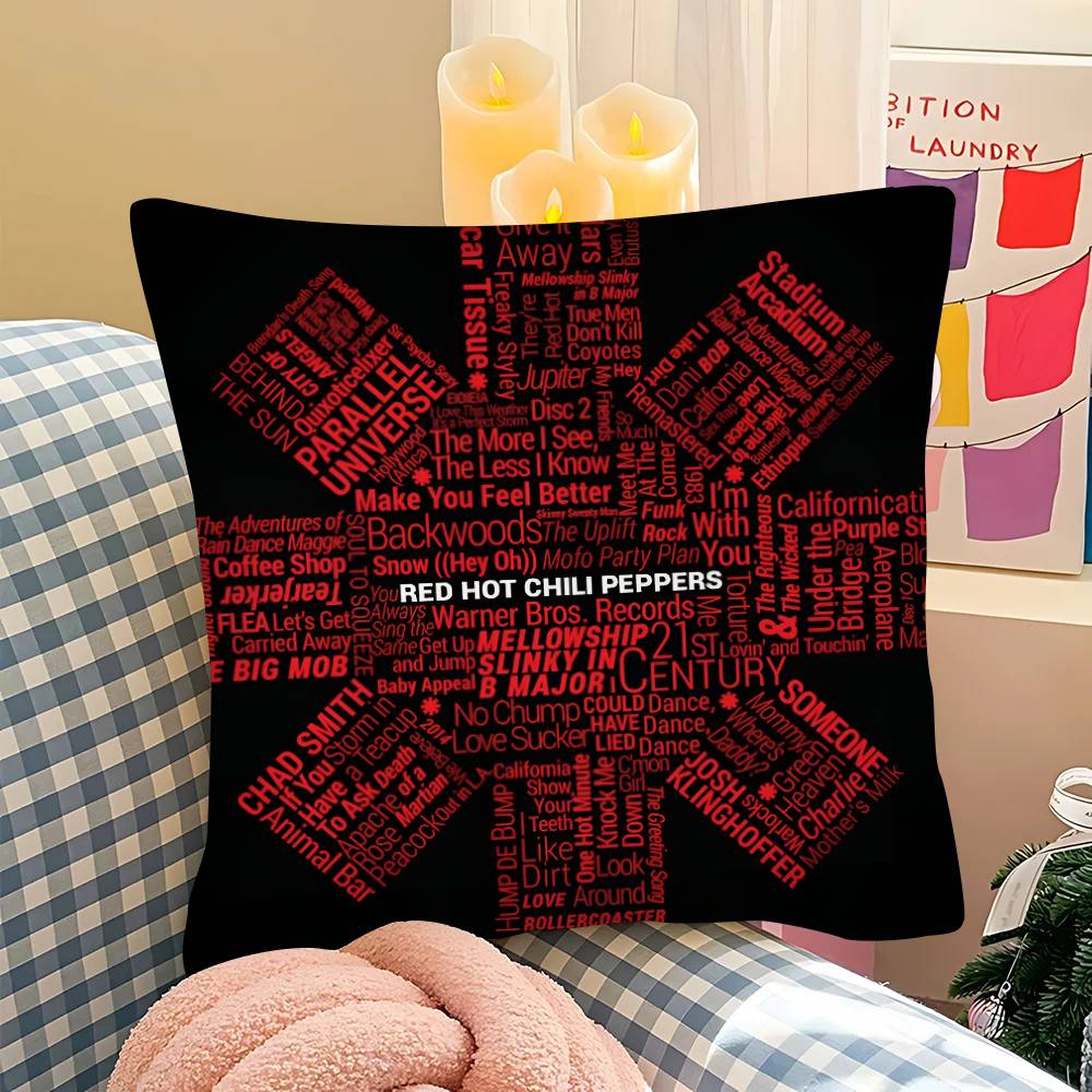Pc Popular Rock Band Red Hot Chili Peppers Pillow Case Fashion Square Pillowcase Bedroom Sofa Room Ins Decoration Leisure