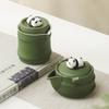 Portable Ceramic Panda Tea Set - Quick Brew Travel Teapot & Teacups, Ideal for Business Souvenir or Cultural Gift