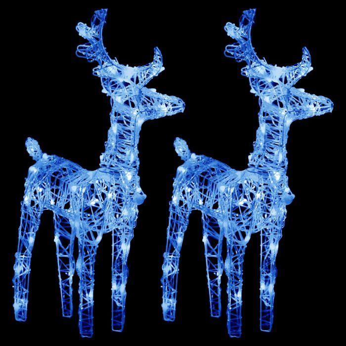 VidaXL 2x Christmas Reindeer 80 LED Illuminated Reindeer Holiday Decoration Christmas Ornament Party Decoration Home Indoor 342680