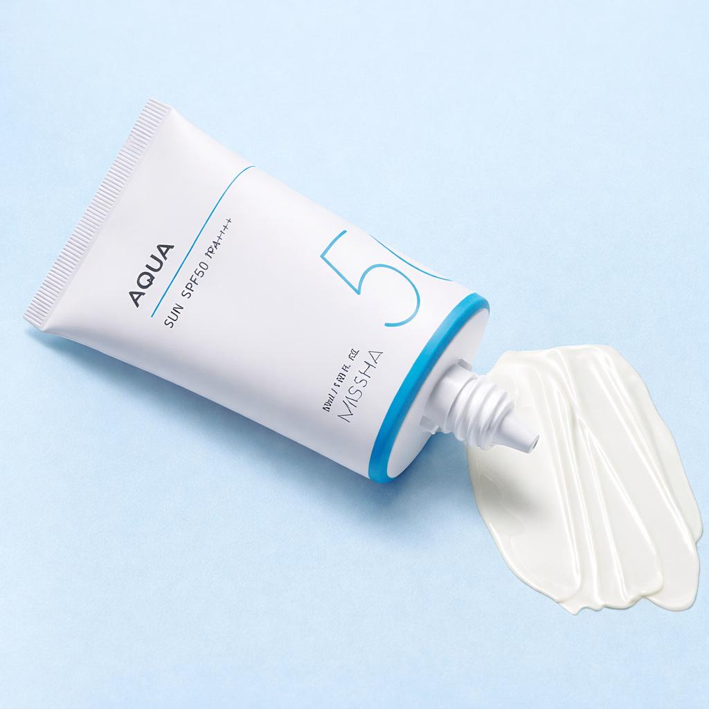 MISSHA All Around Safe Block Aqua Sun SPF50+ PA++++ 50mL Lightweight Hydrating Sunscreen