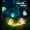 Glow-in-The-Dark Mini Ghost Figurines for Halloween Decoration Luminous Resin Cute Miniature Spooky Ghost with Box Party Favors