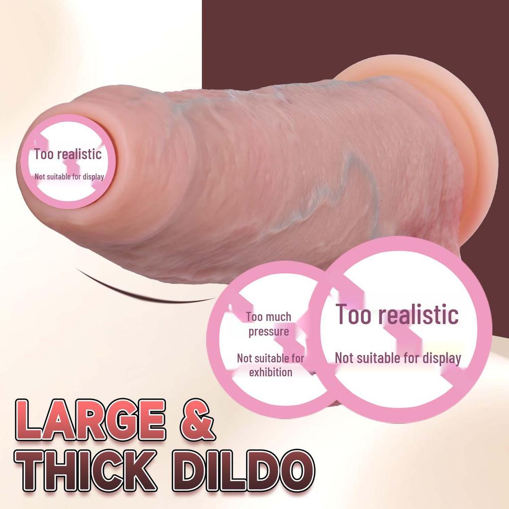 Silicone Realistic Foreskin Penis Masturbator for Women