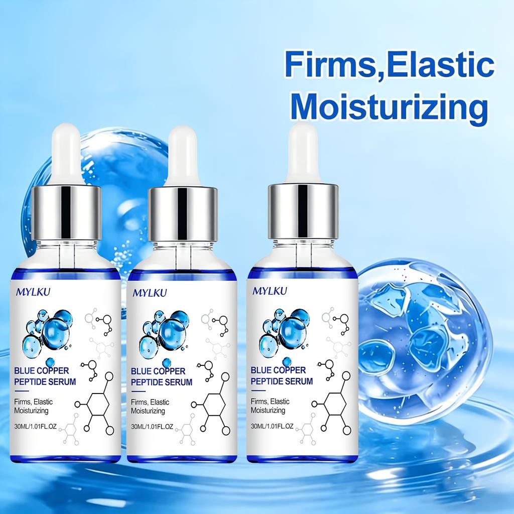 Ghk Cu Serum, Copper Peptide Facial Serum, Peptides Serum for Face, Ghkcu Copper Peptide Serum, Moisturizing and Firming Face Serum Skin Care