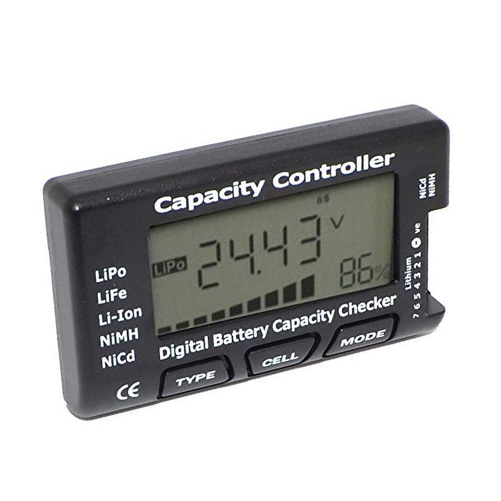 Hailege LiPo LiFe Li-ion NiMH Nicd Cell Meter Digital Capacity Meter Power Test CellMeter-7 Digital Capacity Checker for LiPo LiFe Li-ion NiMH Nicd