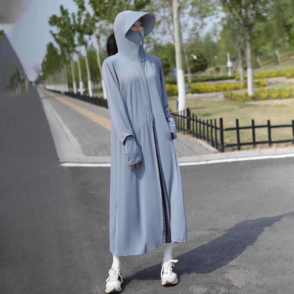 Sunscreen clothes women's long full body summer new anti-ultraviolet sunscreen clothes dress waist long skirt thin coat cardigan