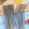 5/10pcs Stainless Steel Straw Silver Reusable Food Grade Beverage Juice Bend Drinking Straw Household Kitchen Tool Easy To Clean