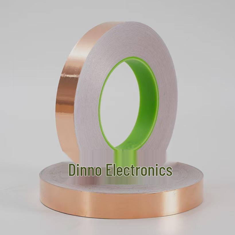 Copper Foil Tape for Conductive Guitar, EMI Shielding, Heat Dissipation, Electrical Repair, and Nickel-Plated Solder Tabs