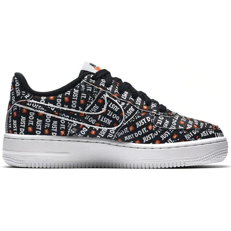 Nike Air Force 1 Low Just Do It Pack Black GS Sneakers Ao3977-001