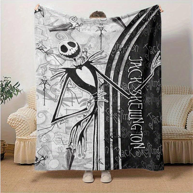 1pc. Jack Skellington Nightmare Before Christmas Blanket, Home Decor, Office Throw, Outdoor Picnic Blanket, Gift for Fans