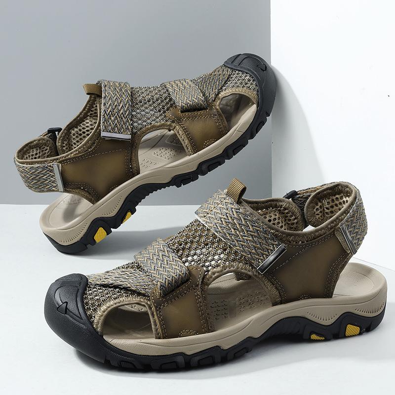 Sandals summer mesh sports casual shoes large size outdoor bag head non-slip wading beach shoes