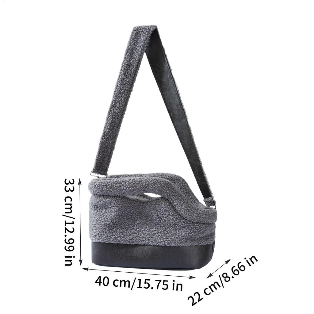 Small Pet Carrier Waterproof Pet Shoulder Bag With Safety Harness Buckle Dog Carrying Bag For Small Medium Breed Winter Travel