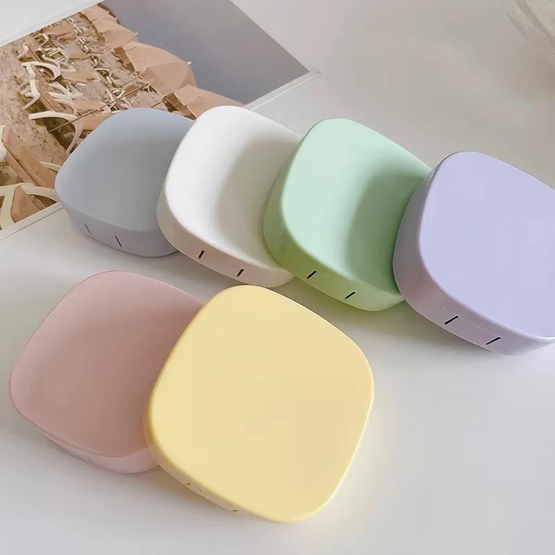 1pc Contact Lens Color Case Bring A Mirror Simple Square Box Portable Companion Kit Holder Contact Eye Lenses Storage Protector