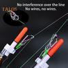 Luce per punta canna da pesca con doppio campanello, allarme abboccata, lampada a LED per pesca notturna, sensore di abboccata sulla punta della canna, luce di avviso, accessori da pesca