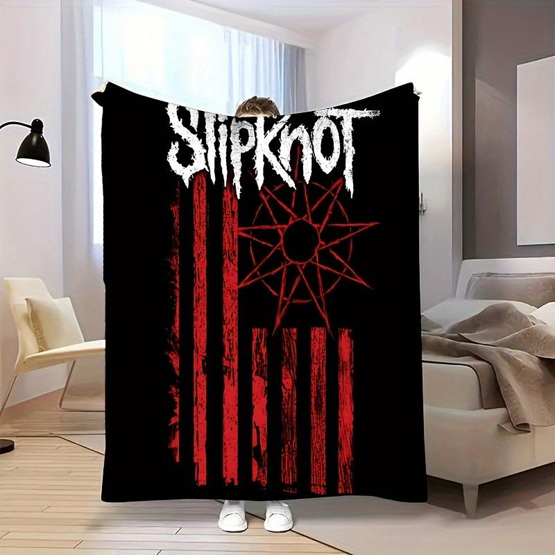 Slipknot Band Red Stripe Throw Blanket - Stain & Tear Resistant, All-Season, Machine Washable - For Bedroom, Sofa, Camping