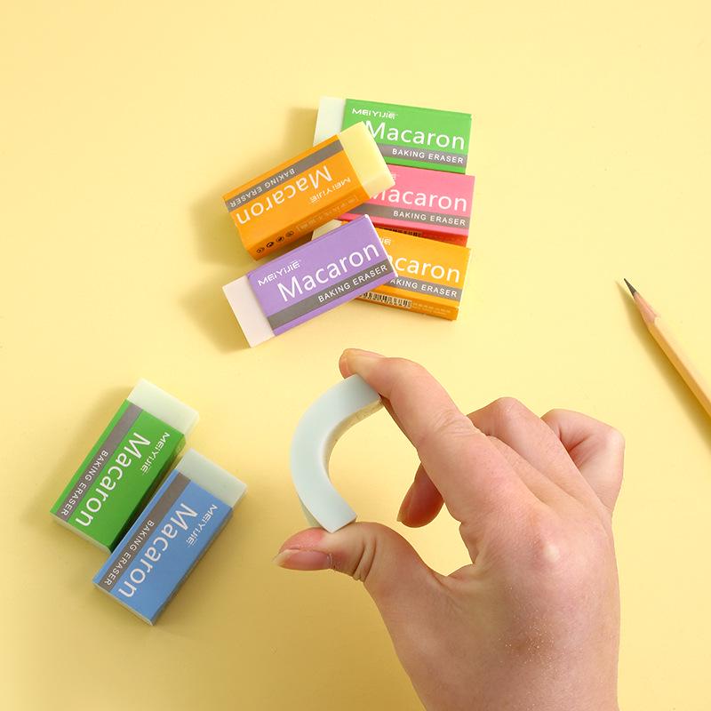 Trwałe gumki w kolorach makaroników: Niski poziom okruchów, bez śladu, idealny dla studentów i artystów