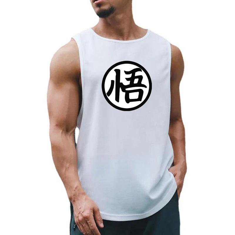 Japońskie Anime Żółwiowy Nadruk Męska Odzież Gimnastyczna Kamizelka Fitness Szybkoschnący Tank Top Kulturystyczny Bez Rękawów