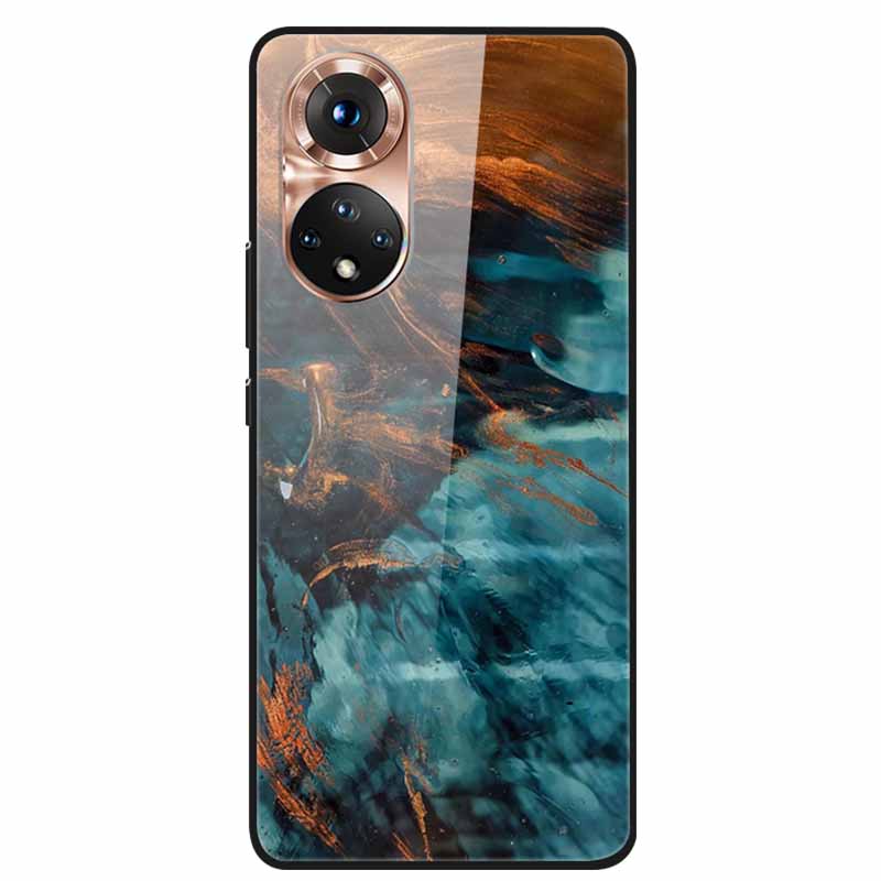 For Honor 50 Case Marble Tempered Glass Back Cover Hard Case For Huawei Honor 50 Pro Phone Cases NTH-AN00 NTH-NX9 Fundas Coque