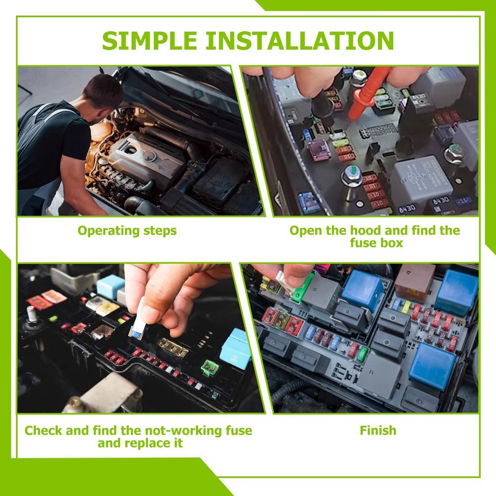 Siguranțe Kit Auto 14 buc Siguranță Cartuș Fante Portabilă pentru Mașini Siguranțe de Rezervă Siguranțe Asortate 15A 20A 25A 30A 40A 50A 60A