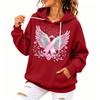Women's Casual Hoodie with Printed Design, Loose Fit Sweatshirt for Everyday Wear
