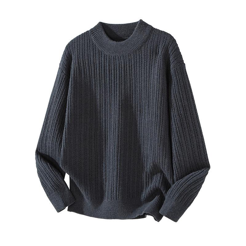

Mu Yuan Unisex Korean-Style Vertical Stripe Knit Sweater - Autumn/Winter 3XL (180-200 jin)
