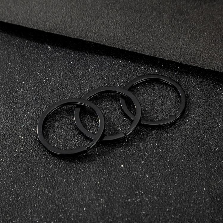 20 pièces Anneaux de Porte-clés Plats en Métal Anneaux Divisés de Remplacement Porte-clés Portable d'extérieur Boucle de Porte-clés Anneaux Divisés Faciles à Ouvrir