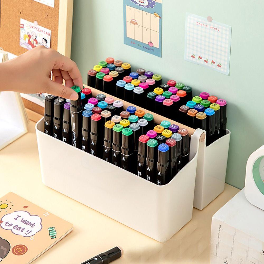 Plastic Desk Storage Organizer Portable Storage Box Storage Containers Desk Stationery Box  Women