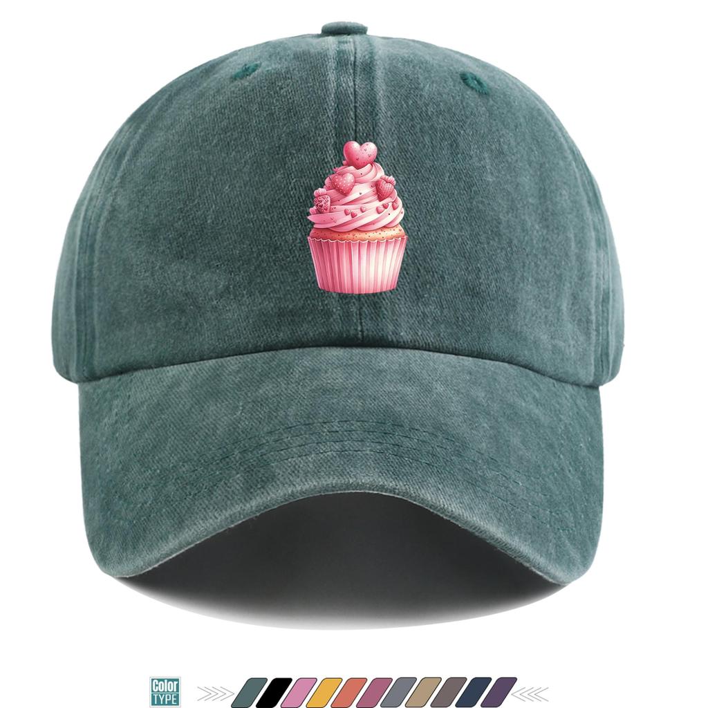 pc RoUnisextic Sweet Cupcake Print Trucker Hat Comfortable Breathable Fashionable Beautiful Cartoon Game Black Classic Papa Hat Mo