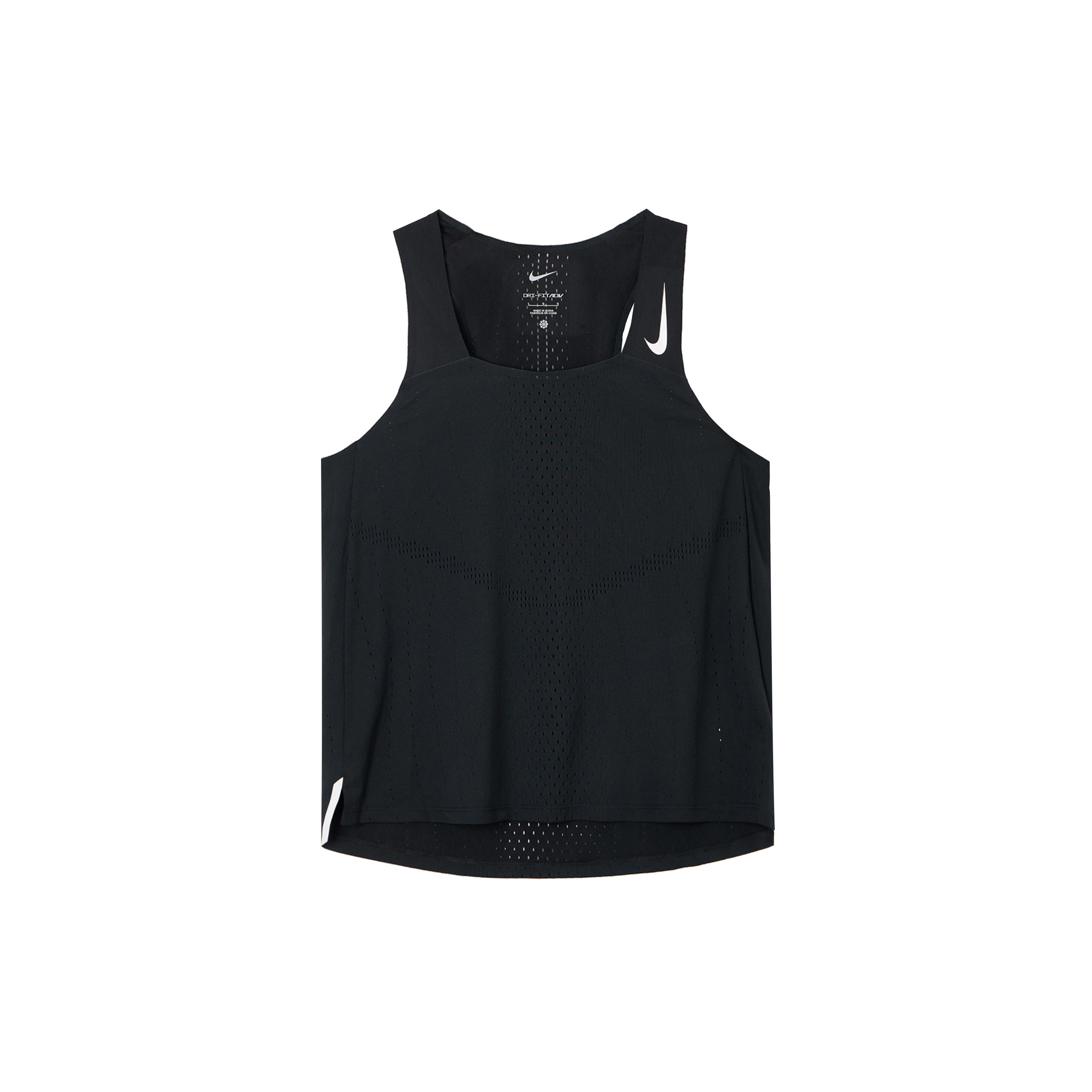 

Nike Dri-FIT ADV однотонный трикотажный топ без рукавов с круглым вырезом спортивный топ женский черный DM7552-010 S