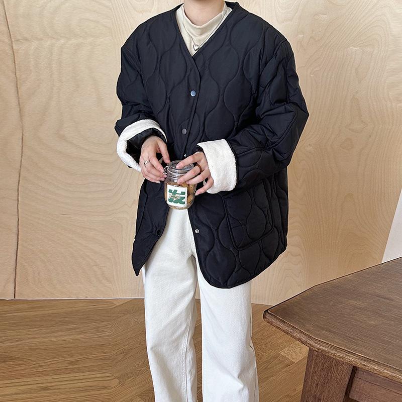 

Новая осенне-зимняя стеганая одежда Женская стеганая куртка с ромбовидной стежкой Легкая и тонкая стеганая куртка XL