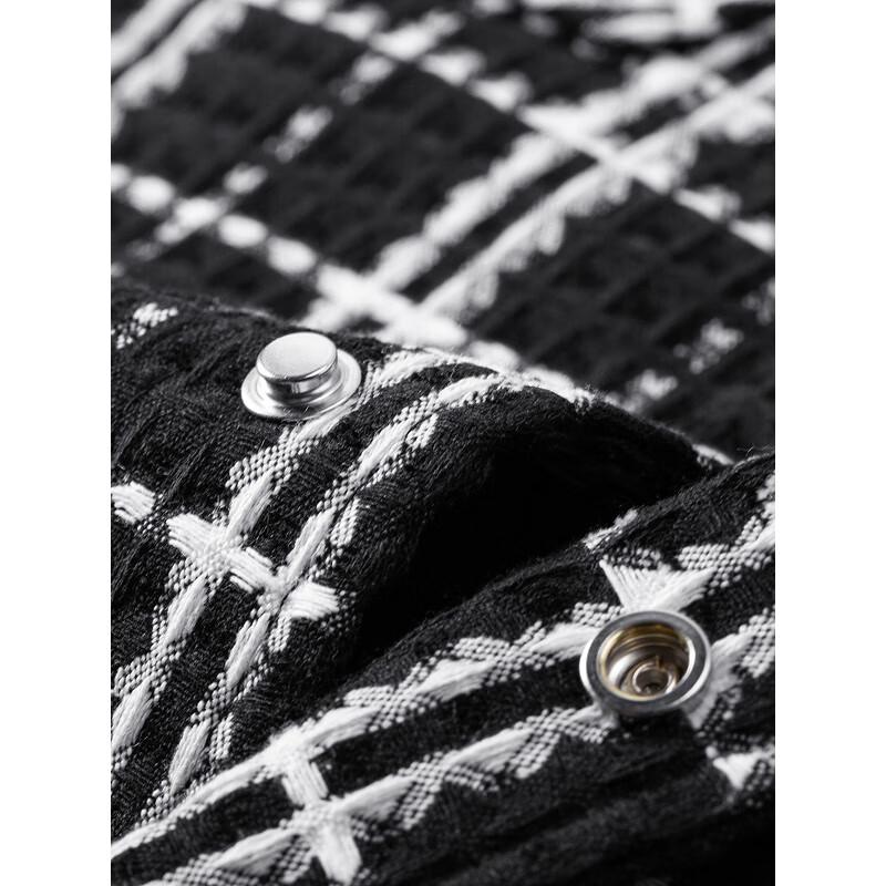 Veste à carreaux noirs et blancs pour homme GXG
