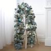 180cm Artificial Christmas Wreath Realistic Snow Pine Garland Decorations Plush Faux Foliage for Fireplace & Wall Hanging Decor