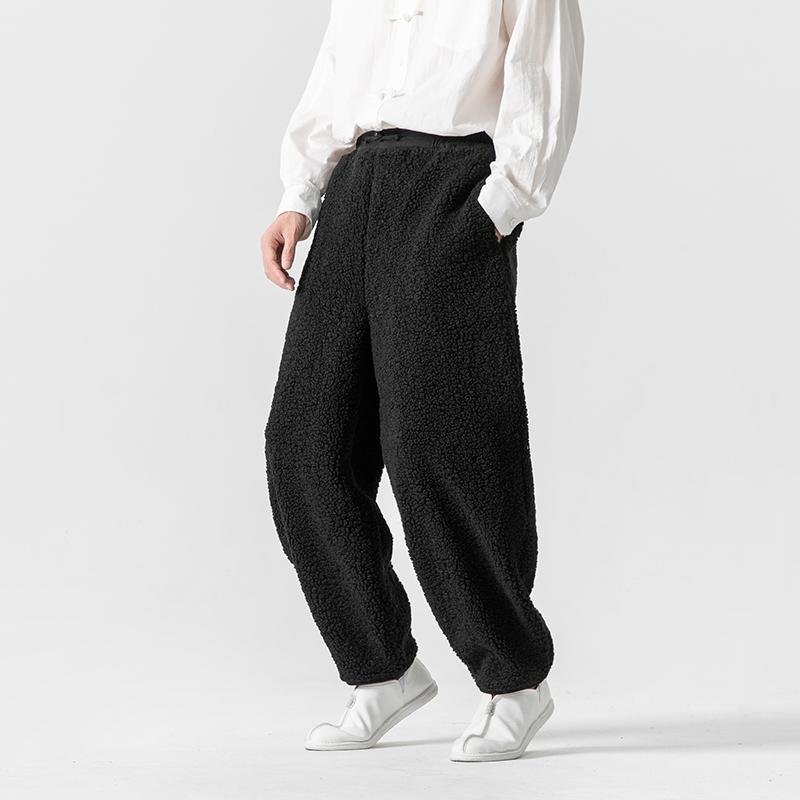 2024 Nové oboustranné fleecové kalhoty Pánské svrchní oblečení Legíny Plyšové Zesílené Nový fleece Zimní Teplé Sportovní kalhoty pro muže