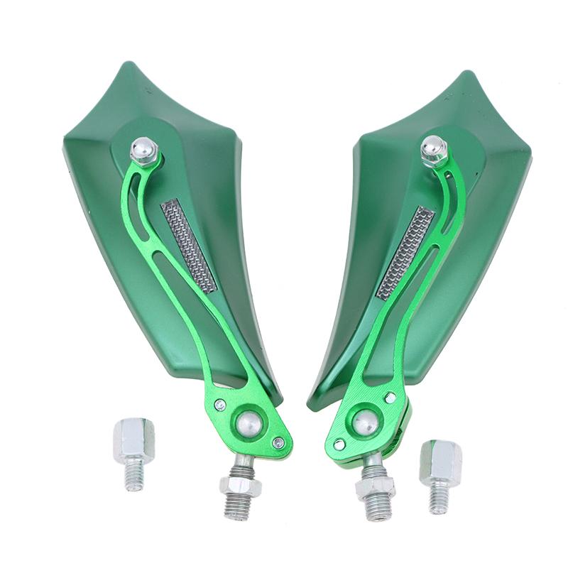 

Universal Motorcycle Motorbike Bike Rear View Side Scooter ATV Bicycle Rearview Mirrors Retrofit Decorations зелений