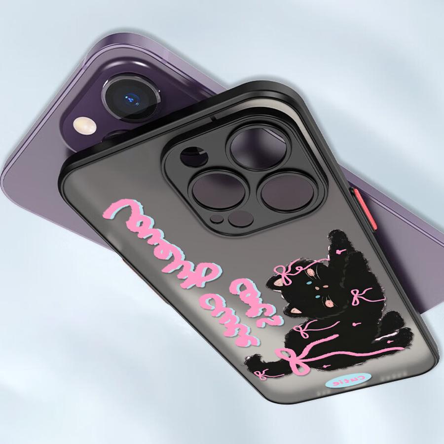 Cartoon Character Cat Case for iPhone 17 Pro Max 16 Plus 14 7 8 SE 15 11 XS XR 13 Mini Air 12 Funda Back Phone Cover