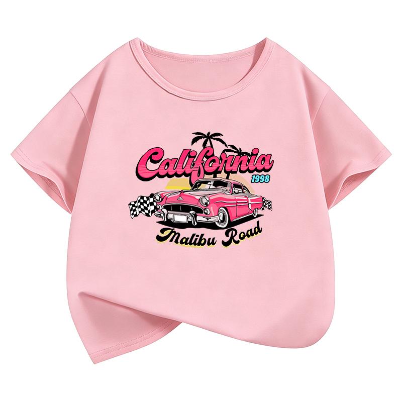 Vintage Car TShirt Printed T Shirt Girls Summer Funny Short Sleeve Tops TShirts Cute Boys Kids Clothing