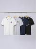 STONE Summer Classic Men's Polo Shirt with Small Logo Embroidery, Business Casual, Loose Fit, Short Sleeve T-Shirt.